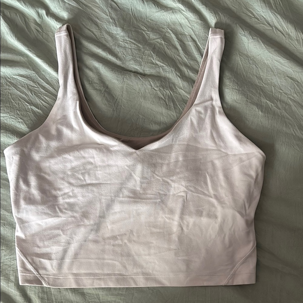 Lululemon Athletica Cream Fitted Crop Tank Top